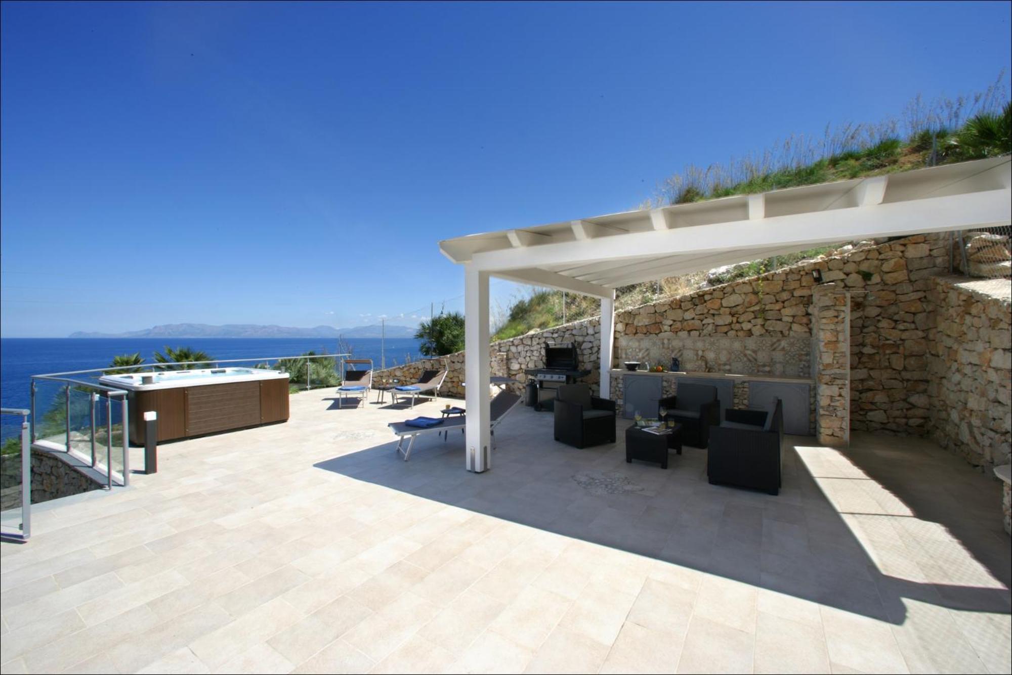 Villa Antonia - Vasca Idromassaggio Terrazza Vista Mare San Vito Lo Capo Exteriör bild